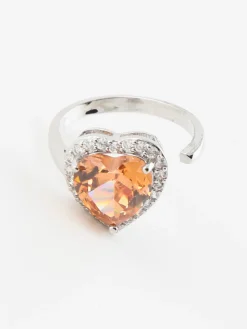 Solada Anello regolabole con pietra a cuore