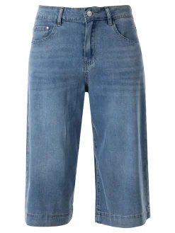 Solada Bermuda da donna in jeans a gamba larga - jeans