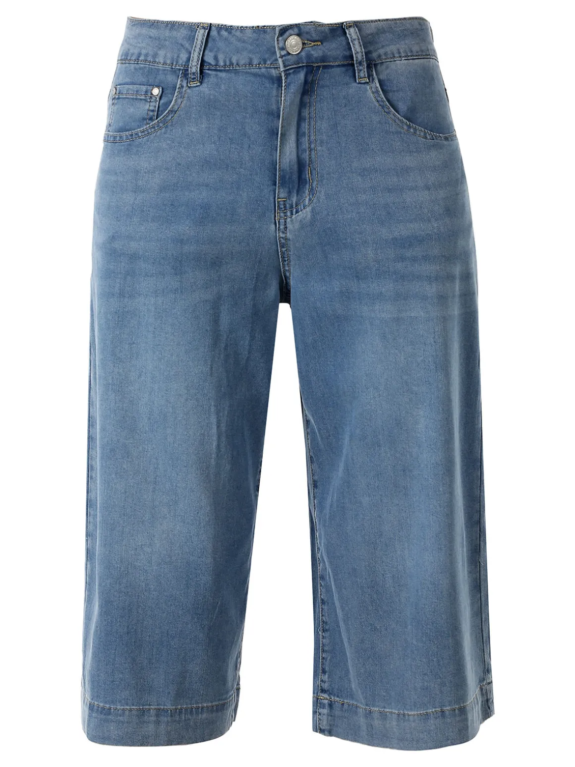 Solada Bermuda da donna in jeans a gamba larga - jeans