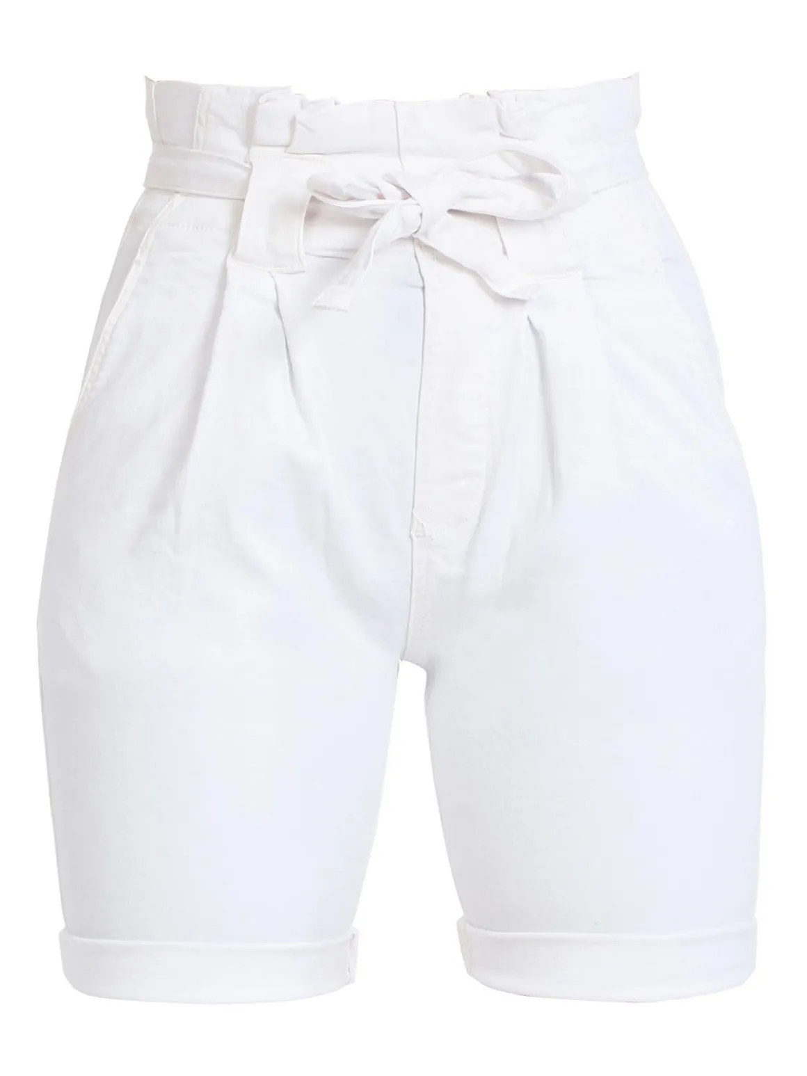 Solada Bermuda donna in cotone vita alta
