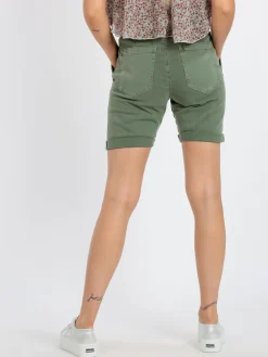 Solada Bermuda donna in cotone vita alta