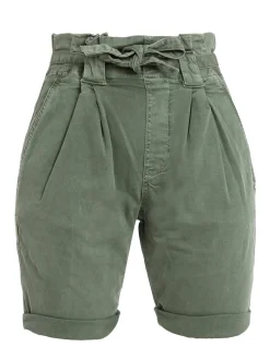 Solada Bermuda donna in cotone vita alta