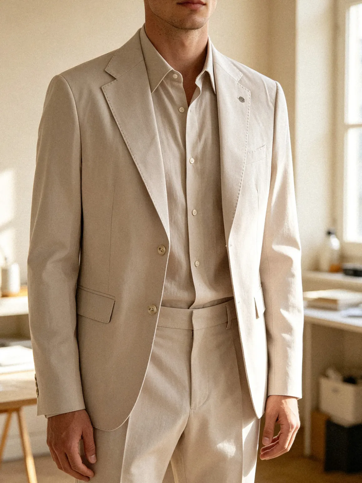 Solada Blazer classico da uomo - beige