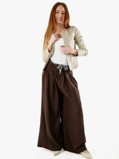 Solada Blazer donna aperto in ecopelle - beige