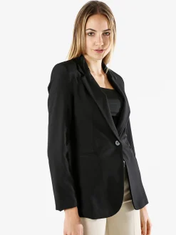 Solada Blazer donna con bottone - nero