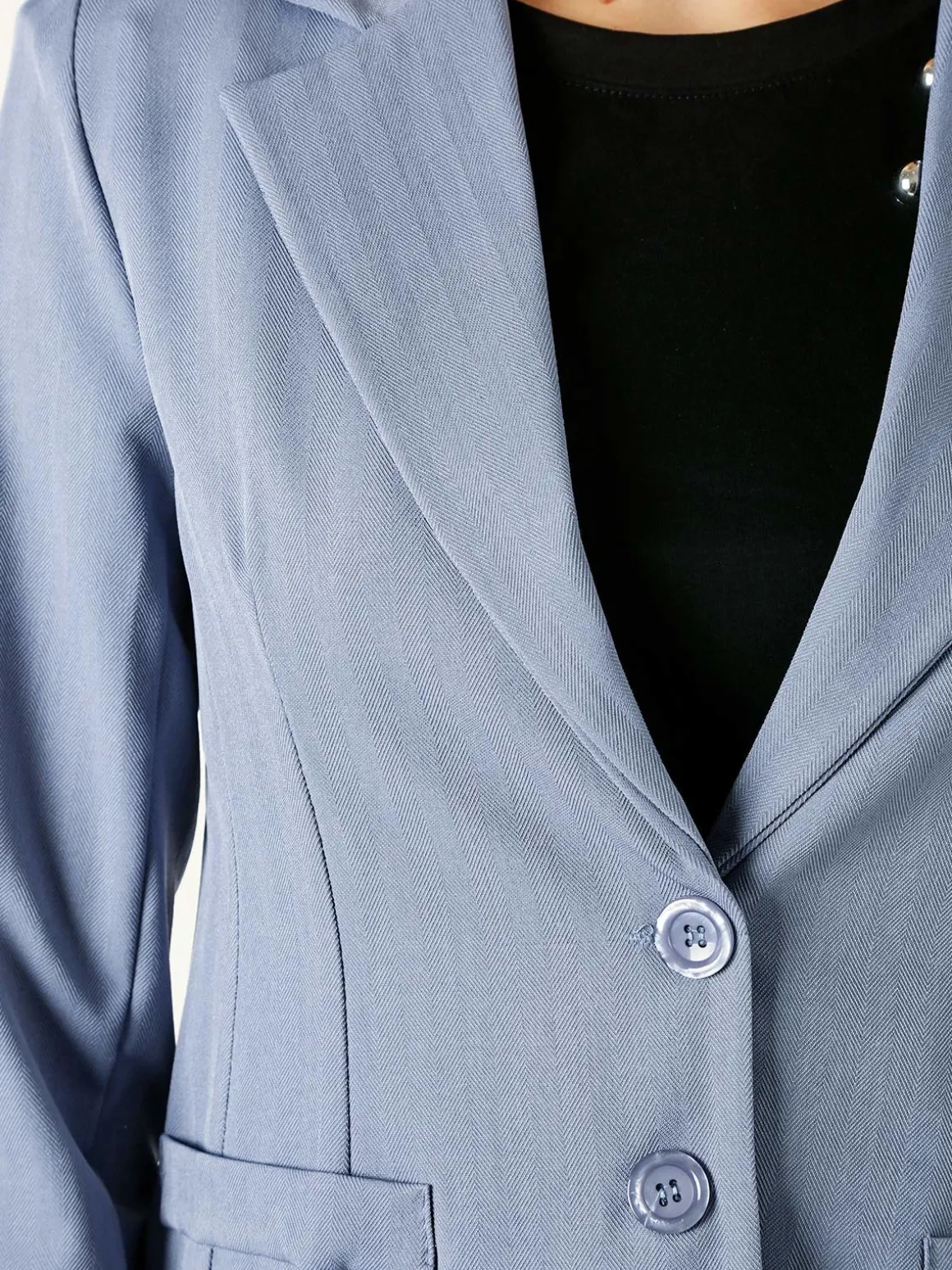 Solada Blazer donna con bottoni e stampa texture - grigio scuro