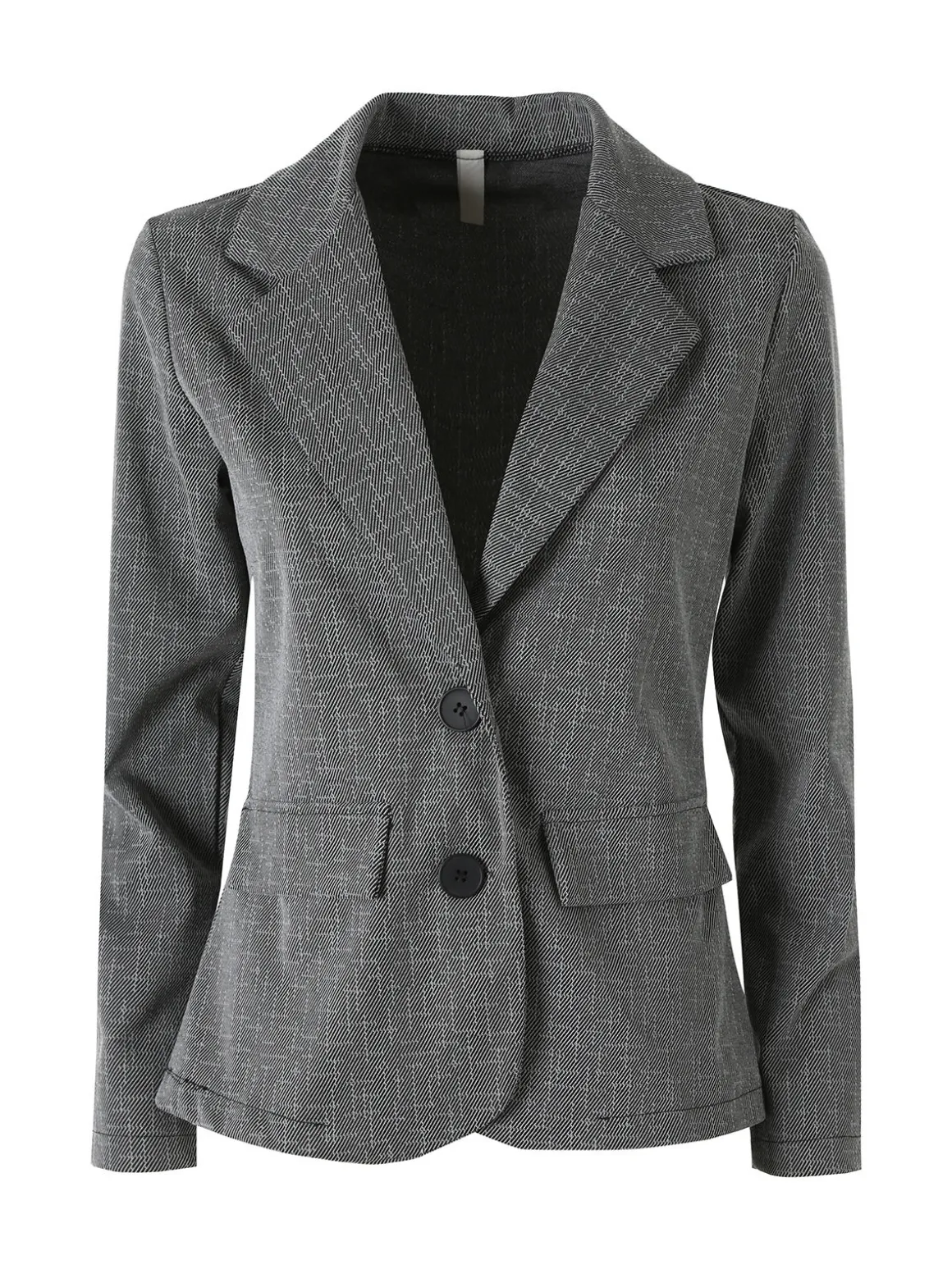 Solada Blazer donna con bottoni e stampa texture - grigio scuro