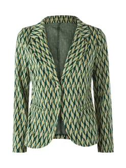 Solada Blazer donna con stampe geometriche - verde