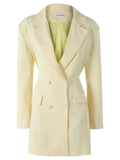 Solada Blazer donna elegante a doppiopetto - giallo