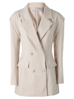Solada Blazer donna elegante a doppiopetto - beige