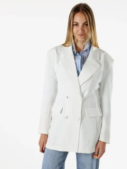 Solada Blazer donna elegante a doppiopetto - bianco