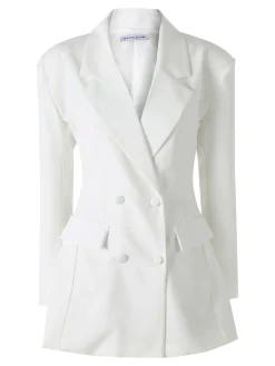 Solada Blazer donna elegante a doppiopetto - bianco