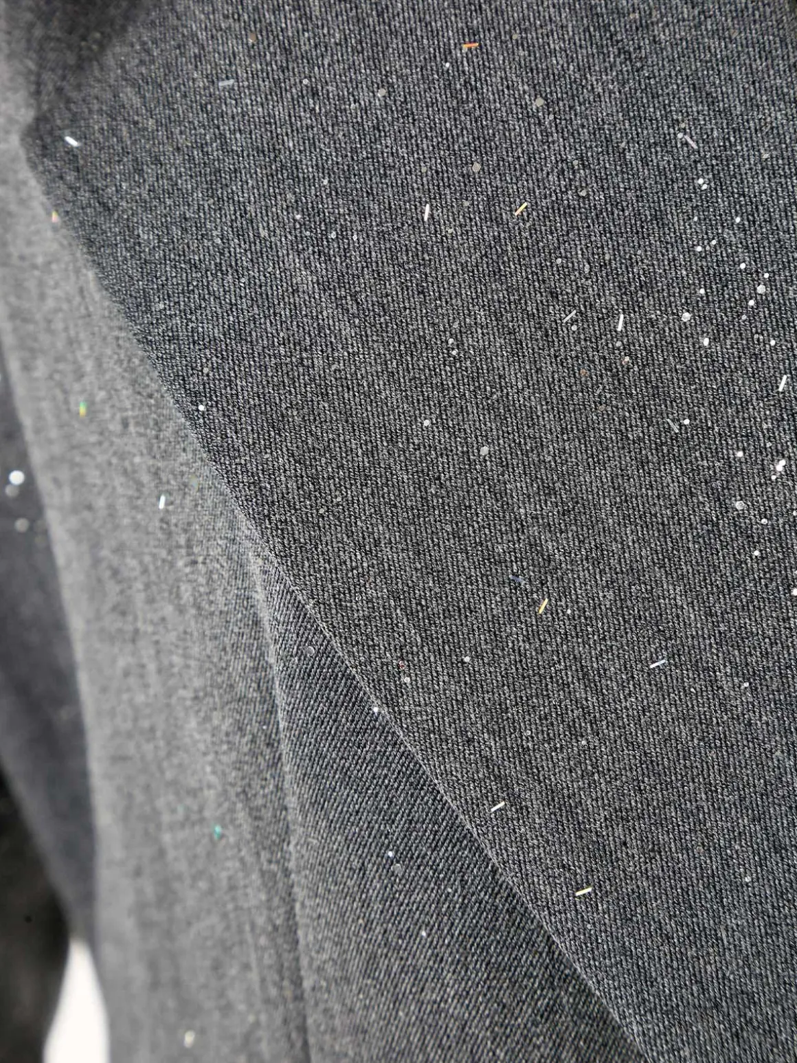 Solada Blazer donna elegante con brillantini e chiusura a doppiopetto - grigio
