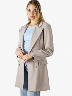 Solada Blazer donna elegante a doppiopetto - fango