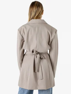 Solada Blazer donna elegante a doppiopetto - fango