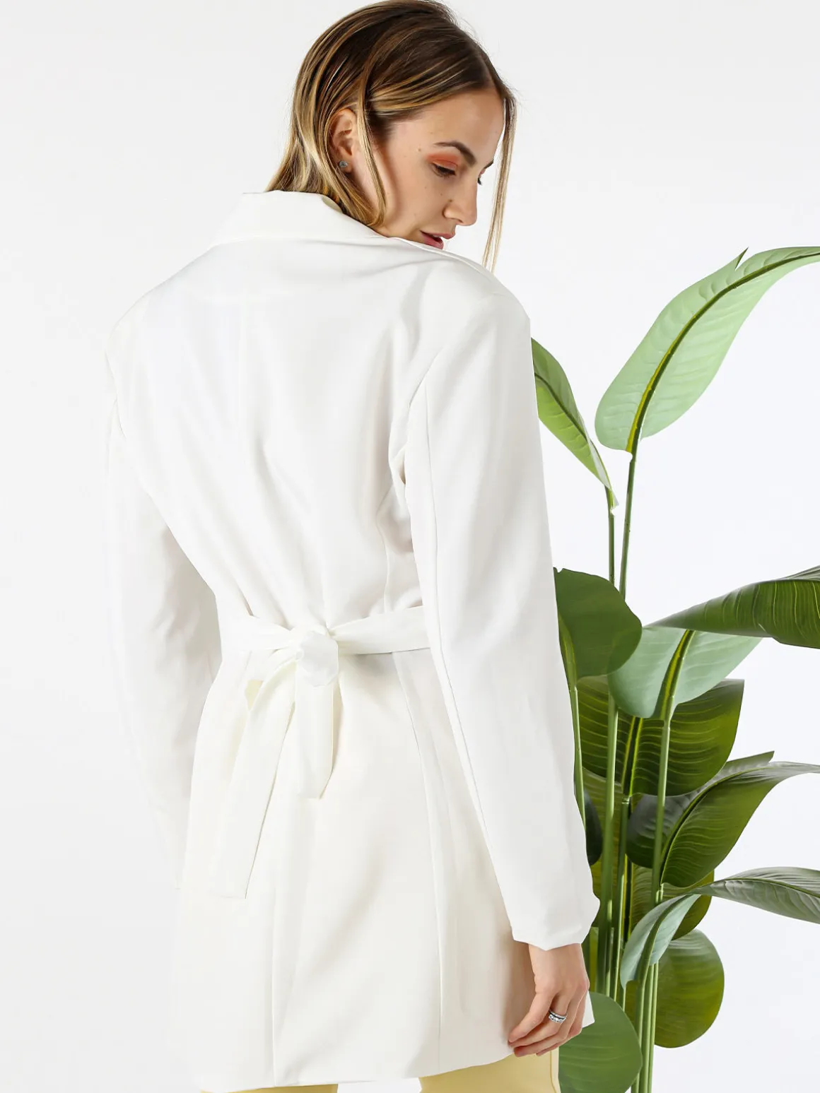 Solada Blazer donna elegante a doppiopetto - bianco