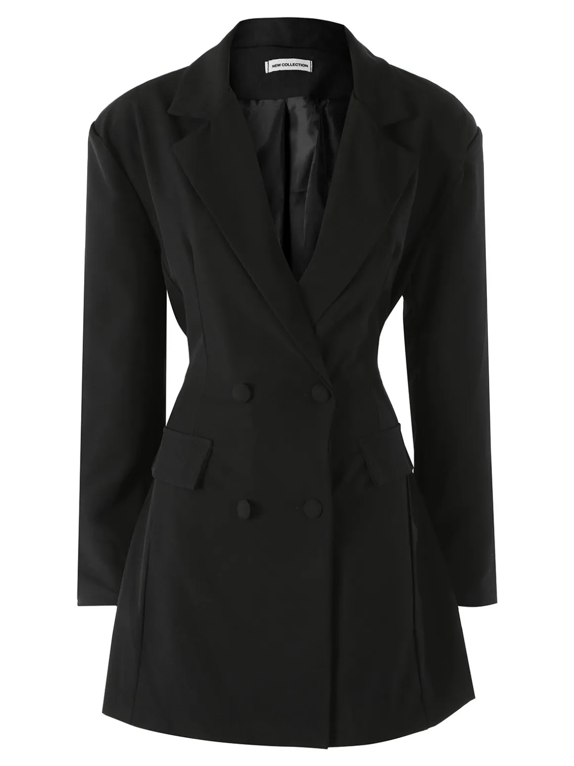 Solada Blazer donna elegante a doppiopetto - nero
