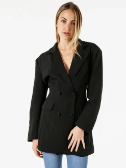 Solada Blazer donna elegante a doppiopetto - nero