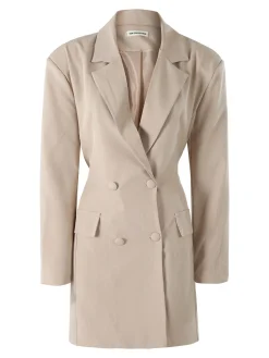 Solada Blazer donna elegante a doppiopetto - beige