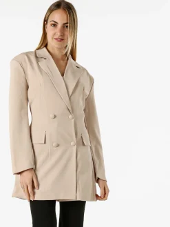 Solada Blazer donna elegante a doppiopetto - beige