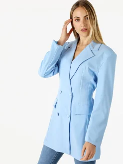 Solada Blazer donna elegante con brillantini e chiusura a doppiopetto