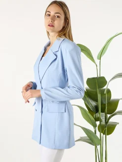 Solada Blazer donna elegante a doppiopetto - azzurro
