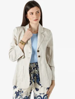 Solada Blazer donna in misto lino - beige