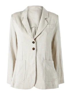 Solada Blazer donna in misto lino - beige