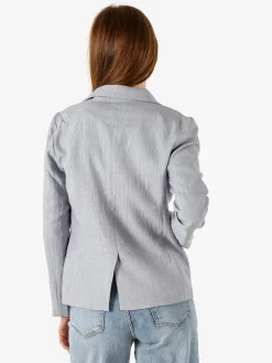 Solada Blazer donna in misto lino e viscosa - grigio