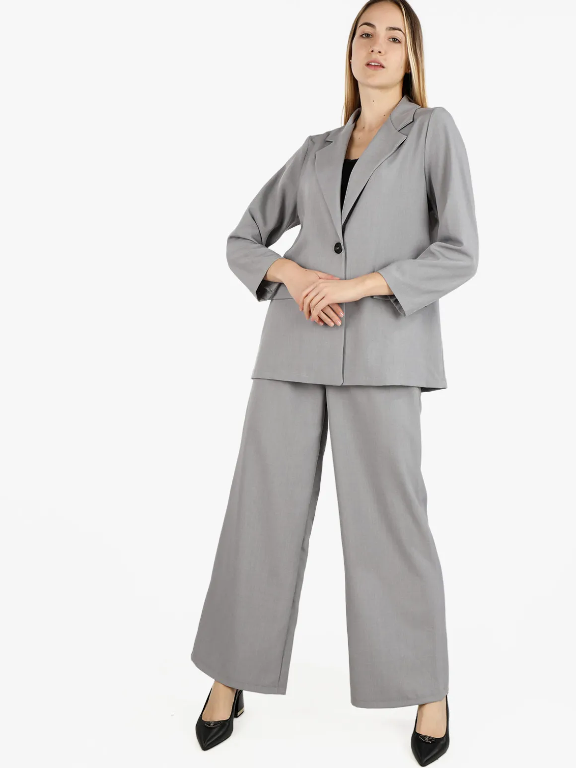 Solada Blazer donna oversize monobottone