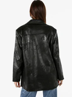 Solada Blazer donna oversize con bottoni - nero