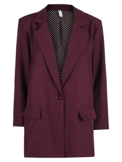 Solada Blazer donna oversize - bordeaux