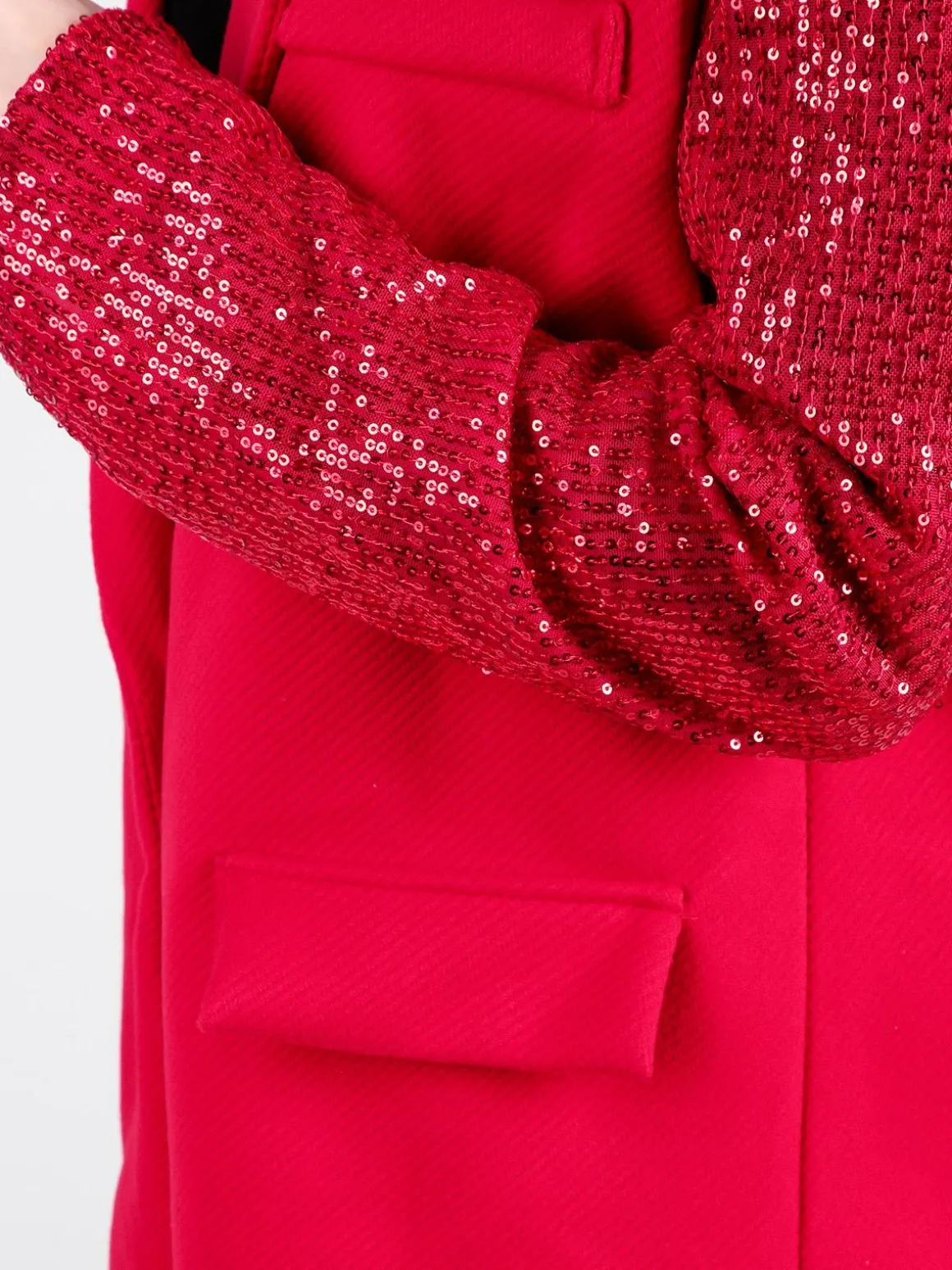 Solada Blazer donna oversize con maniche di paillettes