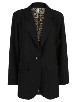 Solada Blazer donna oversize con interno animalier - multicolore