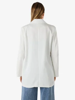 Solada Blazer oversize da donna con chiusura a doppiopetto - bianco