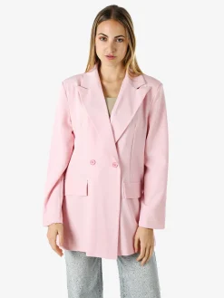 Solada Blazer oversize da donna con chiusura a doppiopetto - rosa
