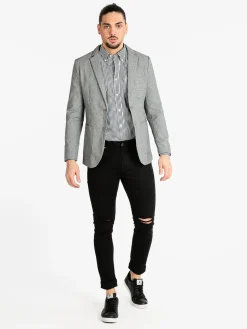 Solada Blazer uomo in misto lino e cotone
