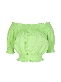 Solada Blusa cropped donna in pizzo