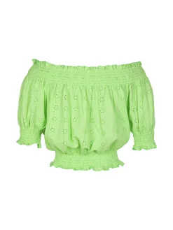 Solada Blusa cropped donna in pizzo