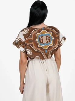 Solada Blusa donna a fantasia in cotone