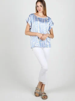Solada Blusa donna a maniche corte con stampe
