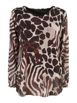 Solada Blusa donna a maniche lunghe - moro