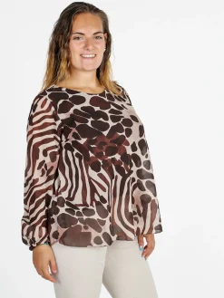 Solada Blusa donna a maniche lunghe - moro