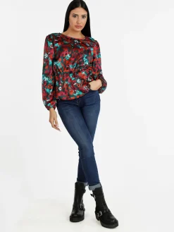 Solada Blusa donna a maniche lunghe con stampa