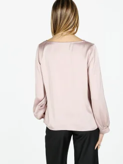 Solada Blusa donna a maniche lunghe con scollo a cascata