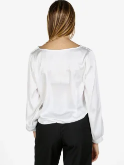 Solada Blusa donna a maniche lunghe con scollo a cascata