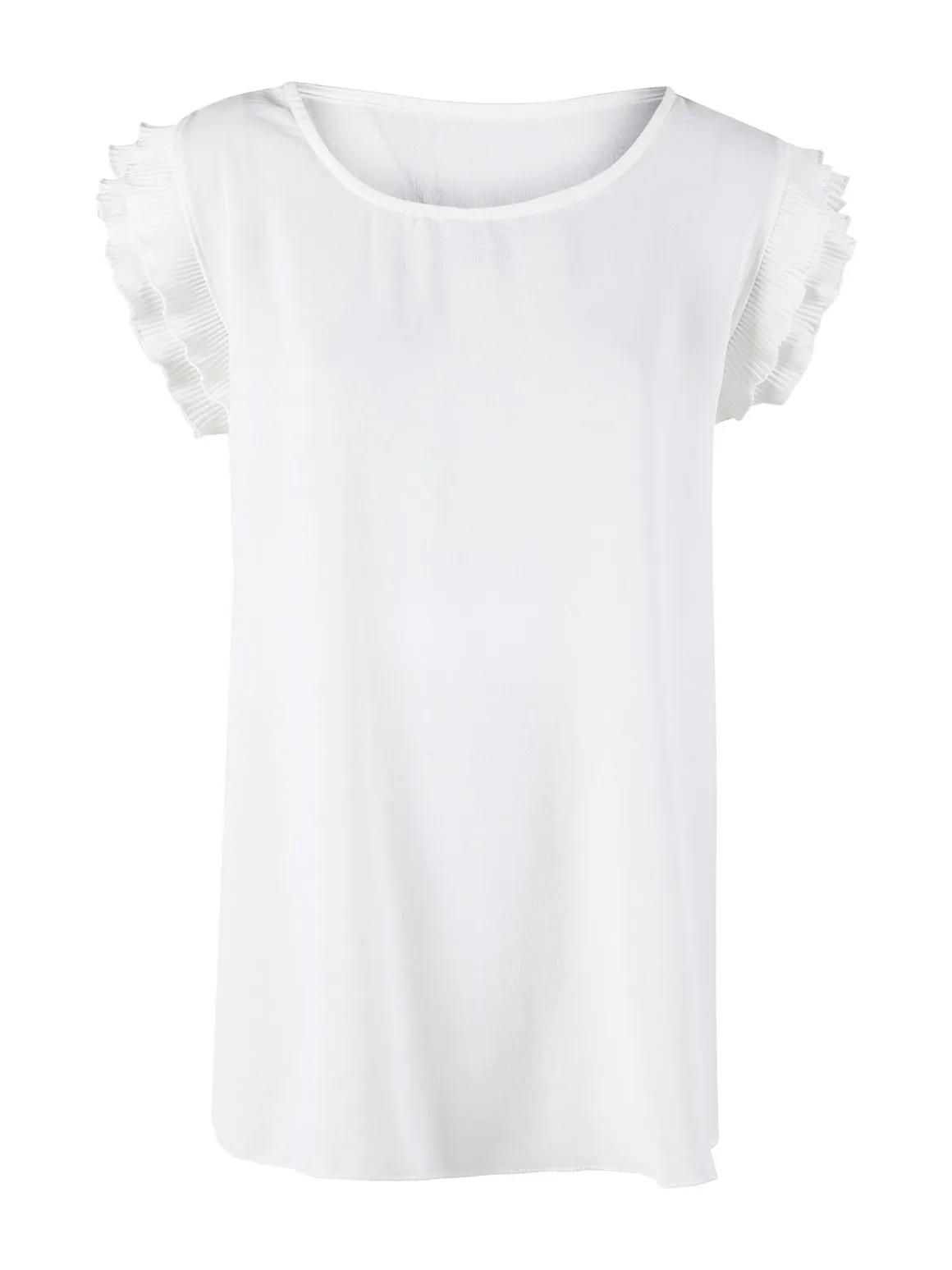 Solada Blusa donna con giromanica a volant