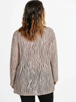 Solada Blusa donna ricamata a maniche lunghe - cammello