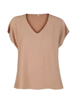 Solada Blusa donna senza maniche con scollo a V - kaki