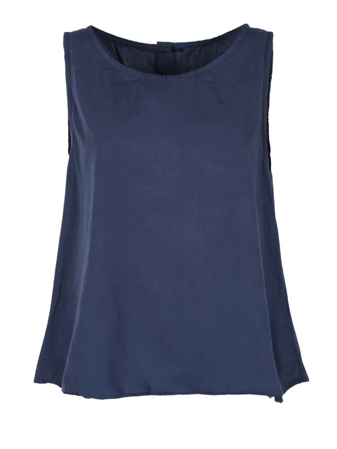 Solada Blusa donna smanicata in cotone con bottoni sulla schiena